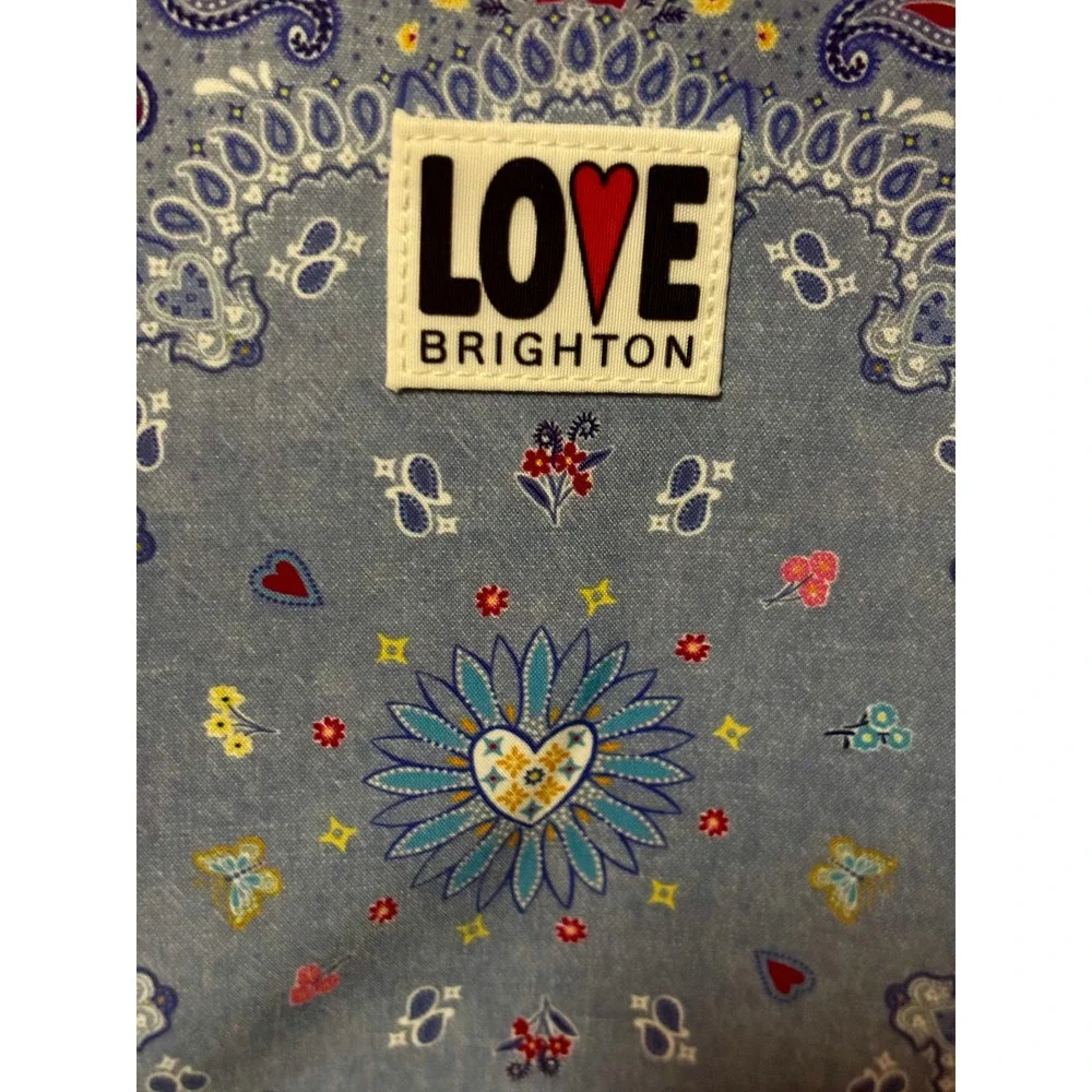 NWT Brighton Bandana Love Backpack  Blue Paisley Butterfly D30343